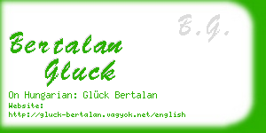 bertalan gluck business card