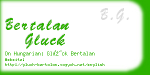 bertalan gluck business card